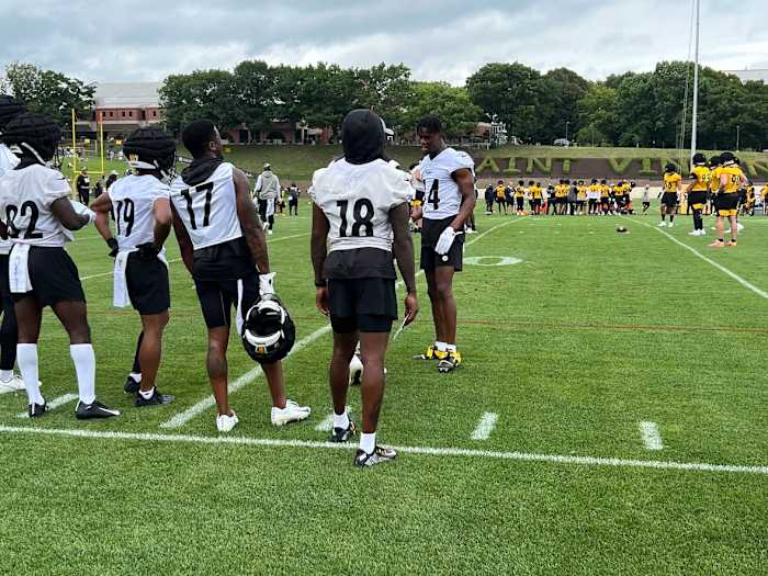 Diontae Johnson at training camp.